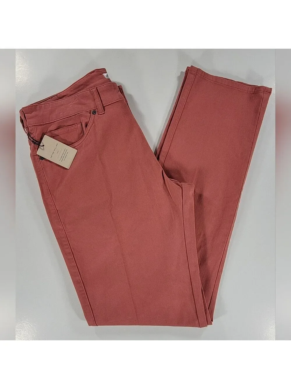 NEW Peter Millar Crown Signature Sateen Five Pocket Pants Cape Red 34x34 NWT